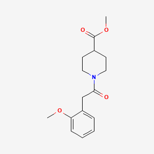 molecular formula C16H21NO4 B5841510 methyl 1-[(2-methoxyphenyl)acetyl]-4-piperidinecarboxylate 