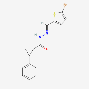 molecular formula C15H13BrN2OS B5841523 N'-[(5-bromo-2-thienyl)methylene]-2-phenylcyclopropanecarbohydrazide 