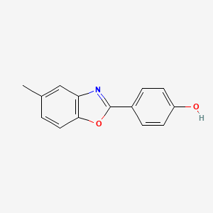 molecular formula C14H11NO2 B5841530 4-(5-methyl-1,3-benzoxazol-2-yl)phenol 