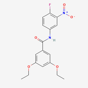 molecular formula C17H17FN2O5 B5841535 3,5-diethoxy-N-(4-fluoro-3-nitrophenyl)benzamide 