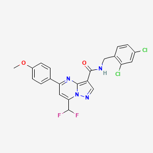 molecular formula C22H16Cl2F2N4O2 B5841557 N-(2,4-dichlorobenzyl)-7-(difluoromethyl)-5-(4-methoxyphenyl)pyrazolo[1,5-a]pyrimidine-3-carboxamide 