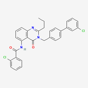 molecular formula C31H25Cl2N3O2 B584157 2-Chloro-N-[3-[[4-(3-chlorophenyl)phenyl]methyl]-4-oxo-2-propylquinazolin-5-yl]benzamide CAS No. 1797131-01-1