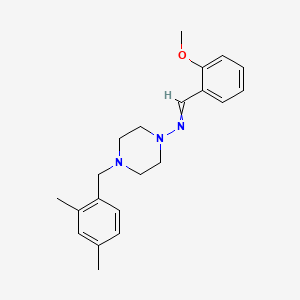 molecular formula C21H27N3O B5841577 4-(2,4-dimethylbenzyl)-N-(2-methoxybenzylidene)-1-piperazinamine 