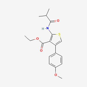 molecular formula C18H21NO4S B5841599 ethyl 2-(isobutyrylamino)-4-(4-methoxyphenyl)-3-thiophenecarboxylate 