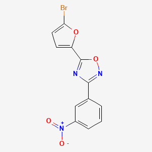 molecular formula C12H6BrN3O4 B5841600 5-(5-bromo-2-furyl)-3-(3-nitrophenyl)-1,2,4-oxadiazole 