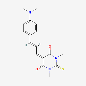 molecular formula C17H19N3O2S B5841608 5-{3-[4-(dimethylamino)phenyl]-2-propen-1-ylidene}-1,3-dimethyl-2-thioxodihydro-4,6(1H,5H)-pyrimidinedione 