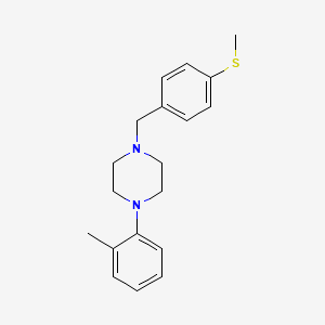 molecular formula C19H24N2S B5841615 1-(2-methylphenyl)-4-[4-(methylthio)benzyl]piperazine 