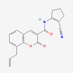 molecular formula C19H16N2O3 B5841621 8-allyl-N-(2-cyano-1-cyclopenten-1-yl)-2-oxo-2H-chromene-3-carboxamide 