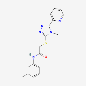 molecular formula C17H17N5OS B5841630 N-(3-methylphenyl)-2-{[4-methyl-5-(2-pyridinyl)-4H-1,2,4-triazol-3-yl]thio}acetamide 