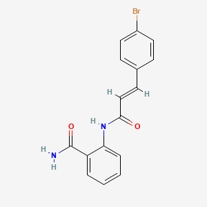 molecular formula C16H13BrN2O2 B5841636 2-{[3-(4-bromophenyl)acryloyl]amino}benzamide 