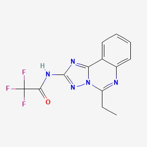 molecular formula C13H10F3N5O B5841642 N-(5-ethyl[1,2,4]triazolo[1,5-c]quinazolin-2-yl)-2,2,2-trifluoroacetamide 