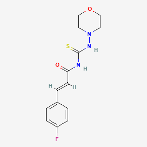 molecular formula C14H16FN3O2S B5841649 3-(4-fluorophenyl)-N-[(4-morpholinylamino)carbonothioyl]acrylamide 