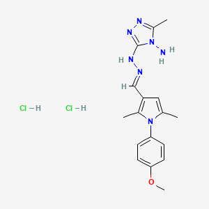 molecular formula C17H23Cl2N7O B5841652 1-(4-methoxyphenyl)-2,5-dimethyl-1H-pyrrole-3-carbaldehyde (4-amino-5-methyl-4H-1,2,4-triazol-3-yl)hydrazone dihydrochloride 