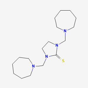 molecular formula C17H32N4S B5841656 1,3-bis(1-azepanylmethyl)-2-imidazolidinethione 