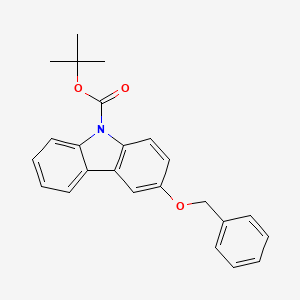 molecular formula C24H23NO3 B584166 Tert-butyl 3-phenylmethoxycarbazole-9-carboxylate CAS No. 1796929-66-2