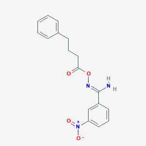 molecular formula C17H17N3O4 B5841660 3-nitro-N'-[(4-phenylbutanoyl)oxy]benzenecarboximidamide 