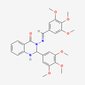 molecular formula C27H29N3O7 B5841684 3-[(3,4,5-trimethoxybenzylidene)amino]-2-(3,4,5-trimethoxyphenyl)-2,3-dihydro-4(1H)-quinazolinone 