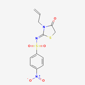 molecular formula C12H11N3O5S2 B5841689 N-(3-allyl-4-oxo-1,3-thiazolidin-2-ylidene)-4-nitrobenzenesulfonamide 