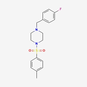 molecular formula C18H21FN2O2S B5841695 1-(4-fluorobenzyl)-4-[(4-methylphenyl)sulfonyl]piperazine 