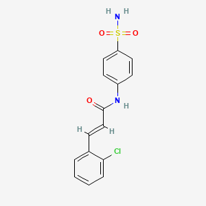 molecular formula C15H13ClN2O3S B5841701 N-[4-(aminosulfonyl)phenyl]-3-(2-chlorophenyl)acrylamide 