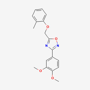 molecular formula C18H18N2O4 B5841705 3-(3,4-dimethoxyphenyl)-5-[(2-methylphenoxy)methyl]-1,2,4-oxadiazole 