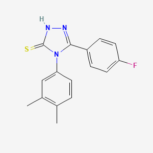 molecular formula C16H14FN3S B5841707 4-(3,4-dimethylphenyl)-5-(4-fluorophenyl)-2,4-dihydro-3H-1,2,4-triazole-3-thione 
