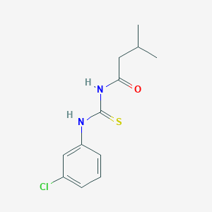 molecular formula C12H15ClN2OS B5841726 N-{[(3-chlorophenyl)amino]carbonothioyl}-3-methylbutanamide 