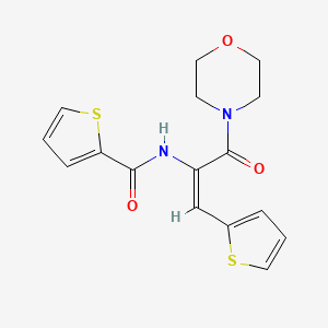 molecular formula C16H16N2O3S2 B5841750 N-[1-(4-morpholinylcarbonyl)-2-(2-thienyl)vinyl]-2-thiophenecarboxamide 
