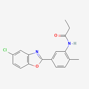 molecular formula C17H15ClN2O2 B5841752 N-[5-(5-chloro-1,3-benzoxazol-2-yl)-2-methylphenyl]propanamide 