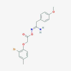 N'-{[(2-bromo-4-methylphenoxy)acetyl]oxy}-2-(4-methoxyphenyl)ethanimidamide