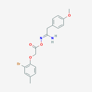 molecular formula C18H19BrN2O4 B5841764 N'-{[(2-bromo-4-methylphenoxy)acetyl]oxy}-2-(4-methoxyphenyl)ethanimidamide 