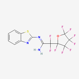 molecular formula C13H6F9N3OS B5841784 N-1,3-benzothiazol-2-yl-2,2-difluoro-2-(2,3,3,4,4,5,5-heptafluorotetrahydro-2-furanyl)ethanimidamide 