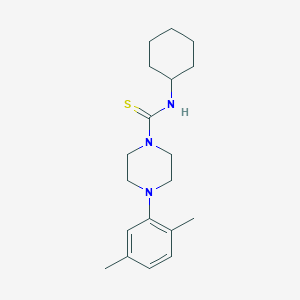 N-cyclohexyl-4-(2,5-dimethylphenyl)-1-piperazinecarbothioamide