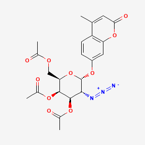 molecular formula C22H23N3O10 B584182 4-Methylumbelliferyl 3,4,6-tri-O-Acetyl-2-azido-2-deoxy-|A-D-galactopyranoside CAS No. 124167-43-7