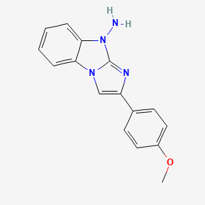 molecular formula C16H14N4O B5841846 2-(4-methoxyphenyl)-9H-imidazo[1,2-a]benzimidazol-9-amine 