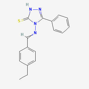 molecular formula C17H16N4S B5841867 4-[(4-ethylbenzylidene)amino]-5-phenyl-4H-1,2,4-triazole-3-thiol 