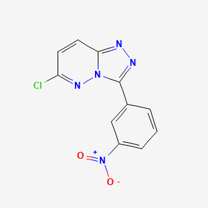 molecular formula C11H6ClN5O2 B5841884 6-氯-3-(3-硝基苯基)[1,2,4]三唑并[4,3-b]哒嗪 