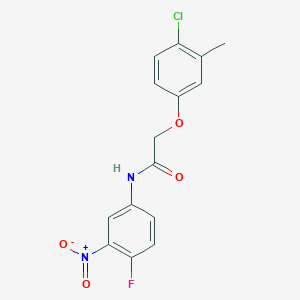 molecular formula C15H12ClFN2O4 B5841905 2-(4-chloro-3-methylphenoxy)-N-(4-fluoro-3-nitrophenyl)acetamide 