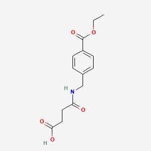 molecular formula C14H17NO5 B5841906 4-{[4-(ethoxycarbonyl)benzyl]amino}-4-oxobutanoic acid 