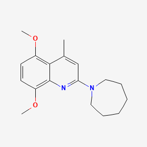 molecular formula C18H24N2O2 B5841927 2-(1-azepanyl)-5,8-dimethoxy-4-methylquinoline 