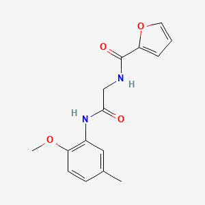 molecular formula C15H16N2O4 B5841942 N-{2-[(2-methoxy-5-methylphenyl)amino]-2-oxoethyl}-2-furamide 