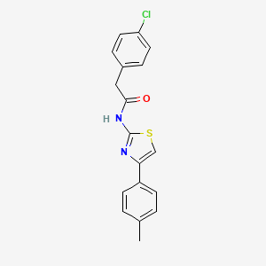 2-(4-chlorophenyl)-N-[4-(4-methylphenyl)-1,3-thiazol-2-yl]acetamide