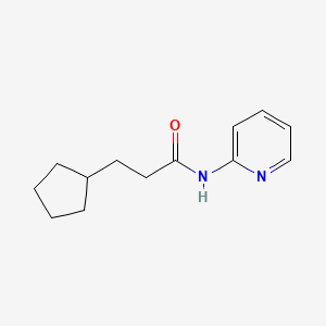 molecular formula C13H18N2O B5841960 3-cyclopentyl-N-2-pyridinylpropanamide 