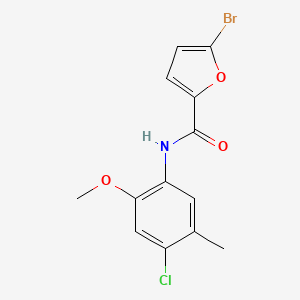 molecular formula C13H11BrClNO3 B5841962 5-bromo-N-(4-chloro-2-methoxy-5-methylphenyl)-2-furamide 