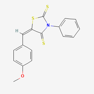 molecular formula C17H13NOS3 B5841976 5-(4-methoxybenzylidene)-3-phenyl-1,3-thiazolidine-2,4-dithione 