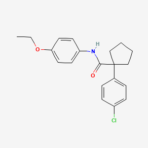 molecular formula C20H22ClNO2 B5841983 1-(4-chlorophenyl)-N-(4-ethoxyphenyl)cyclopentanecarboxamide 