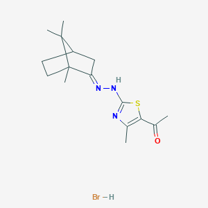 1,7,7-trimethylbicyclo[2.2.1]heptan-2-one (5-acetyl-4-methyl-1,3-thiazol-2-yl)hydrazone hydrobromide