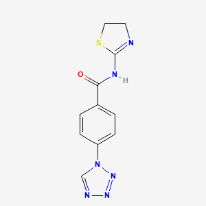 molecular formula C11H10N6OS B5841994 N-(4,5-dihydro-1,3-thiazol-2-yl)-4-(1H-tetrazol-1-yl)benzamide 