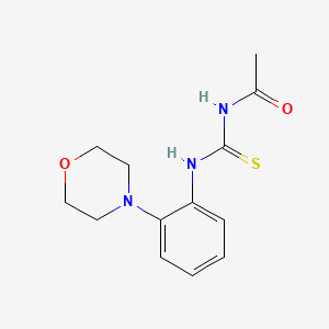 molecular formula C13H17N3O2S B5841995 N-({[2-(4-morpholinyl)phenyl]amino}carbonothioyl)acetamide 