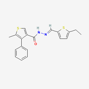 N'-[(5-ethyl-2-thienyl)methylene]-5-methyl-4-phenyl-3-thiophenecarbohydrazide